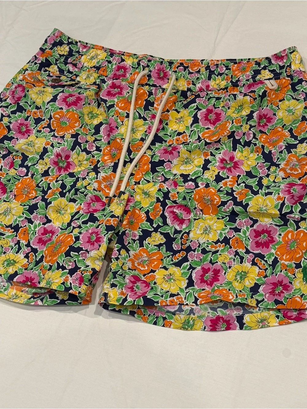 Polo Ralph Lauren Swim Trunks Men's XL Floral AOP Hawaiian Board Shorts Casual